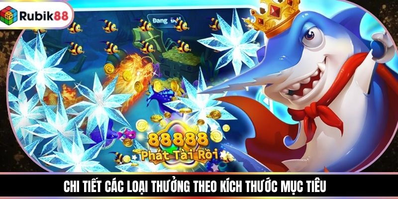 Chi tiết các loại thưởng theo kích thước mục tiêu